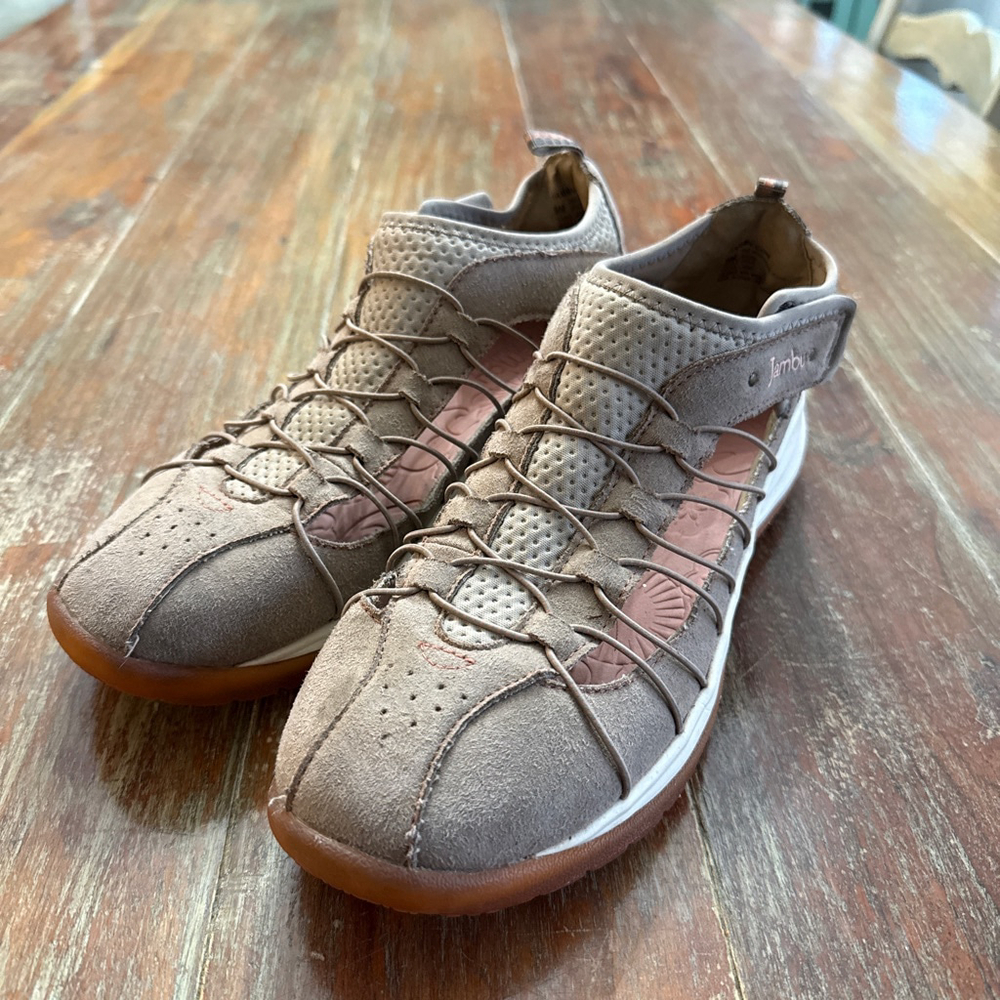 Jambu Free Spirit Encore Vegan Hiking Shoes Taupe Pink Womens Size 9